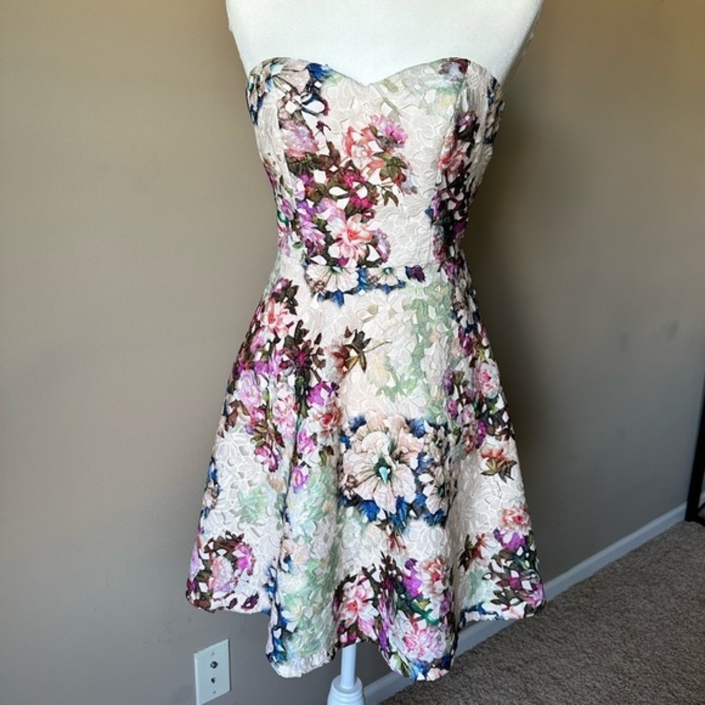 David’s Bridal Floral Lace Dress